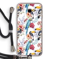Bloemen tukan: Samsung Galaxy J4 Plus Transparant Hoesje met koord Bloemen tukan: Samsung Galaxy J4 Plus Transparant Hoesje met koord