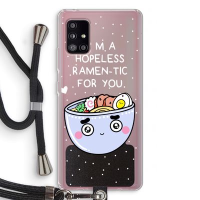 I'm A Hopeless Ramen-Tic For You: Samsung Galaxy A51 5G Transparant Hoesje met koord