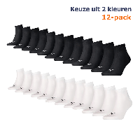 Puma Quarter Sokken Plain 12-pack Wit-43/46