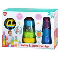 Playgo rattle en stack combo ratelbal stapeltoren en stapel bekers Playgo rattle en stack combo ratelbal stapeltoren en stapel bekers