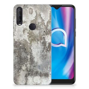 Alcatel 1S (2020) TPU Siliconen Hoesje Beton Print