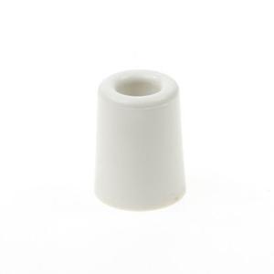 Deurbuffer / deurstopper van rubber - 2x - wit - 50 x 30 mm - deurstop met schroef bevestiging