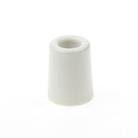 Deurbuffer / deurstopper van rubber - 2x - wit - 50 x 30 mm - deurstop met schroef bevestiging