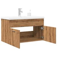 2-delige Badkamermeubelset bewerkt hout artisanaal eikenkleur