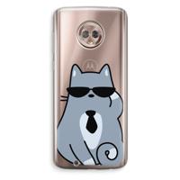 Cool cat: Motorola Moto G6 Transparant Hoesje - thumbnail