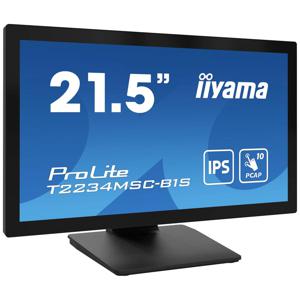 Iiyama ProLite T2234MSC-B1S Touchscreen monitor Energielabel: E (A - G) 54.6 cm (21.5 inch) 1920 x 1080 Pixel 16:9 8 ms DisplayPort IPS LCD