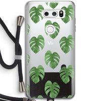 Monstera leaves: LG V30 Transparant Hoesje met koord