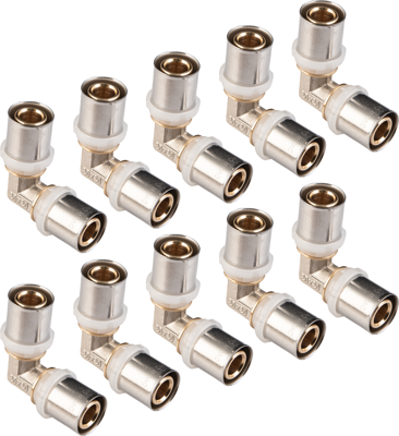 Cornat perskoppeling knie 20x20 10st ms-a2 - vrptp500120n Cornat perskoppeling knie 20x20 10st ms-a2 - vrptp500120n