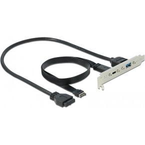 DeLOCK 89934 USB-kabel 0,5 m USB 3.2 Gen 2 (3.1 Gen 2) USB C USB A Zwart