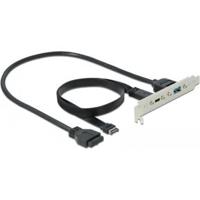 DeLOCK 89934 USB-kabel 0,5 m USB 3.2 Gen 2 (3.1 Gen 2) USB C USB A Zwart - thumbnail
