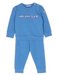 Moncler Enfant logo-print cotton tracksuit set - Bleu