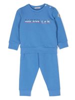 Moncler Enfant survêtement en coton à logo imprimé - Bleu - thumbnail