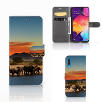 Samsung Galaxy A50 Telefoonhoesje met Pasjes Olifanten