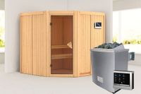 Karibu | Jarin Sauna | Bronzeglas Deur | Kachel 9 kW Externe Bediening - thumbnail