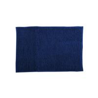 MSV Badkamerkleed/badmat voor op de vloer - donkerblauw - 60 x 90 cm - Microvezel - Badmatjes