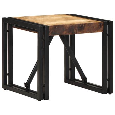 Salontafel 40x40x35 cm massief ruw mangohout