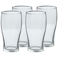 Set van 20x stuks grote bierglazen pint transparant 570 ml - 9 x 16 cm