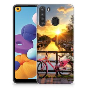 Samsung Galaxy A21 Siliconen Back Cover Amsterdamse Grachten