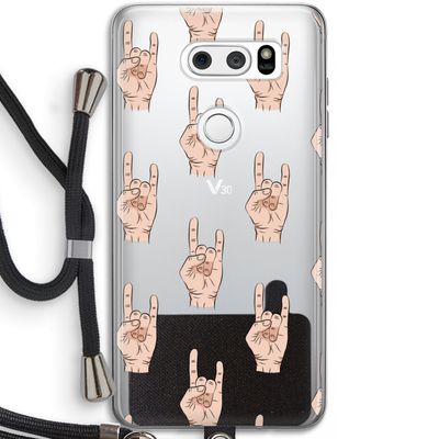 Rock: LG V30 Transparant Hoesje met koord