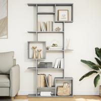 Boekenkast 92x29x188 cm bewerkt hout grijs sonoma eikenkleurig