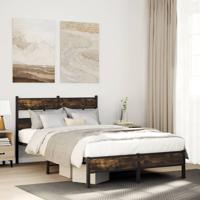 Bedframe met hoofdbord zonder matras sonoma eiken 120x190 cm Bedframe met hoofdbord zonder matras sonoma eiken 120x190 cm
