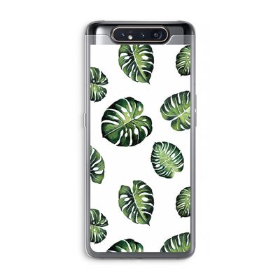 Tropische bladeren: Samsung Galaxy A80 Transparant Hoesje