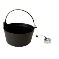 Heksen ketel/kookpot diameter 25 cm met rookmachine met kleuren