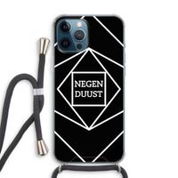 Negenduust geometrisch: iPhone 12 Pro Transparant Hoesje met koord