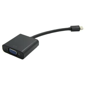 Value 12.99.3125 DisplayPort-kabel Mini-displayport / VGA Adapterkabel Mini DisplayPort-stekker, VGA-bus 15-polig 0.15 m Zwart