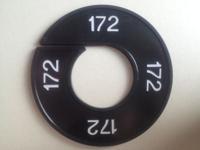 Maatring 9cm zwart/wit 172