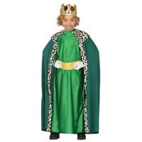 Verkleedkleding koning groen voor kinderen 10-12 jaar (140-152)  -