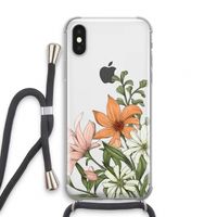 Floral bouquet: iPhone XS Transparant Hoesje met koord