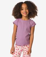 HEMA Kinder T-shirt rib donkerpaars (donkerpaars)