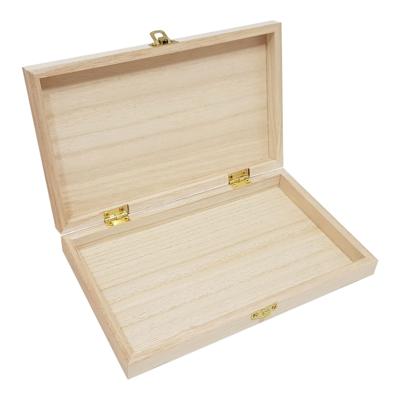 Playwood Kist rechthoek met deksel paulownia hout