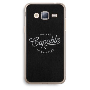 Capable: Samsung Galaxy J3 (2016) Transparant Hoesje