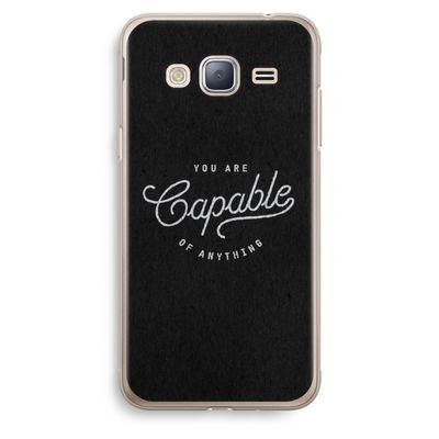 Capable: Samsung Galaxy J3 (2016) Transparant Hoesje