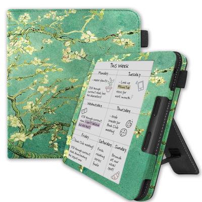 Lunso Kobo Libra Colour hoes (7 inch) - Luxe Stand sleepcover - Van Gogh Amandelbloesem