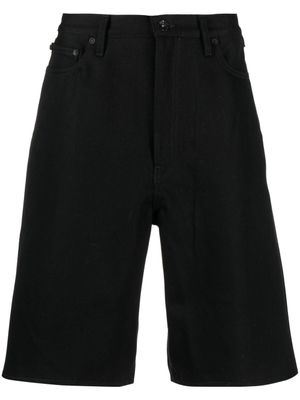 Off-White short en jean Single Arrow - Noir