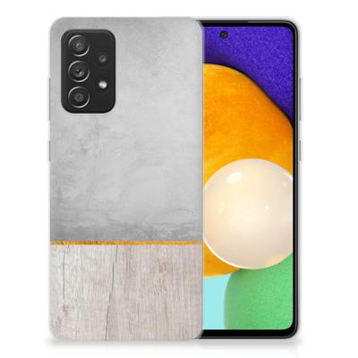 Samsung Galaxy A52 (5G/4G) | Bumper Hoesje | Wood Concrete