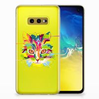 Samsung Galaxy S10e Telefoonhoesje met Naam Cat Color