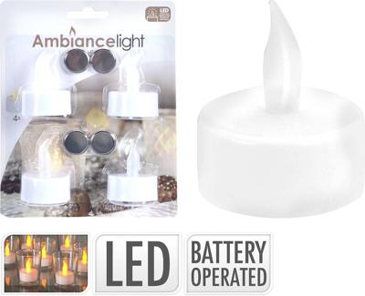 Theelichten LED 4 stuks Theelichten LED 4 stuks