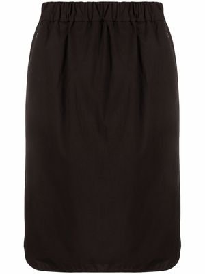 Fabiana Filippi jupe mi-longue à taille élastiquée - Noir
