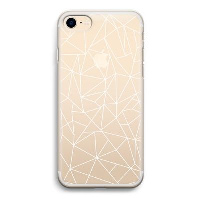 Geometrische lijnen wit: iPhone 7 Transparant Hoesje