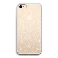 Geometrische lijnen wit: iPhone 7 Transparant Hoesje