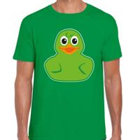 Verkleed T-shirt heren - eend - groen - Carnaval/themafeest