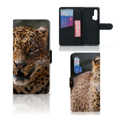 Honor 20 Pro | Telefoonhoesje | Met pasjeshouder | Luipaard