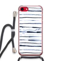 Ink Stripes: iPhone SE 2020 Transparant Hoesje met koord