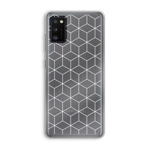 Zwart-witte kubussen: Samsung Galaxy A41 Transparant Hoesje