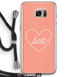 Best heart: Samsung Galaxy S7 Edge Transparant Hoesje met koord
