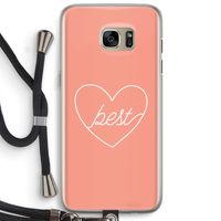 Best heart: Samsung Galaxy S7 Edge Transparant Hoesje met koord
